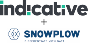 Indicative and Snowplow logos